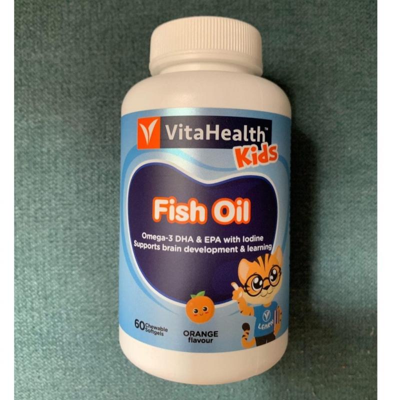 Viên Nhai Bổ Sung DHA Cho Bé VitaHealth Kids Fish Oil