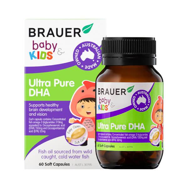 Viên nhai Brauer Baby Kids Ultra Pure DHA
