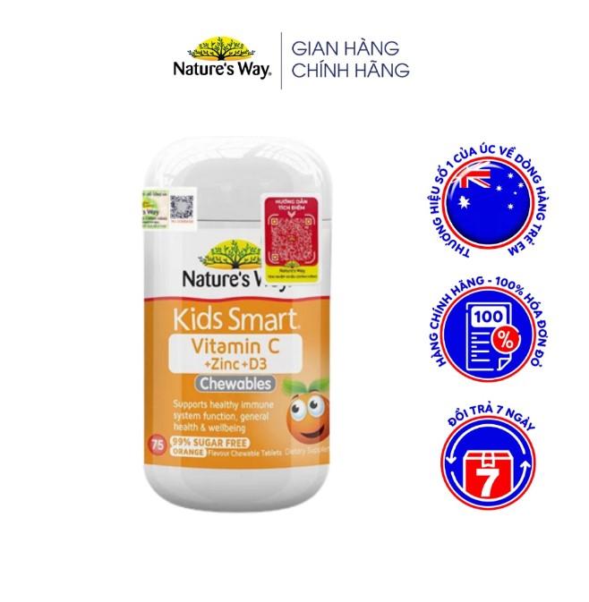 Nature’s Way Kids Smart Vitamin C+ZinC+D3 Chewable Tablets
