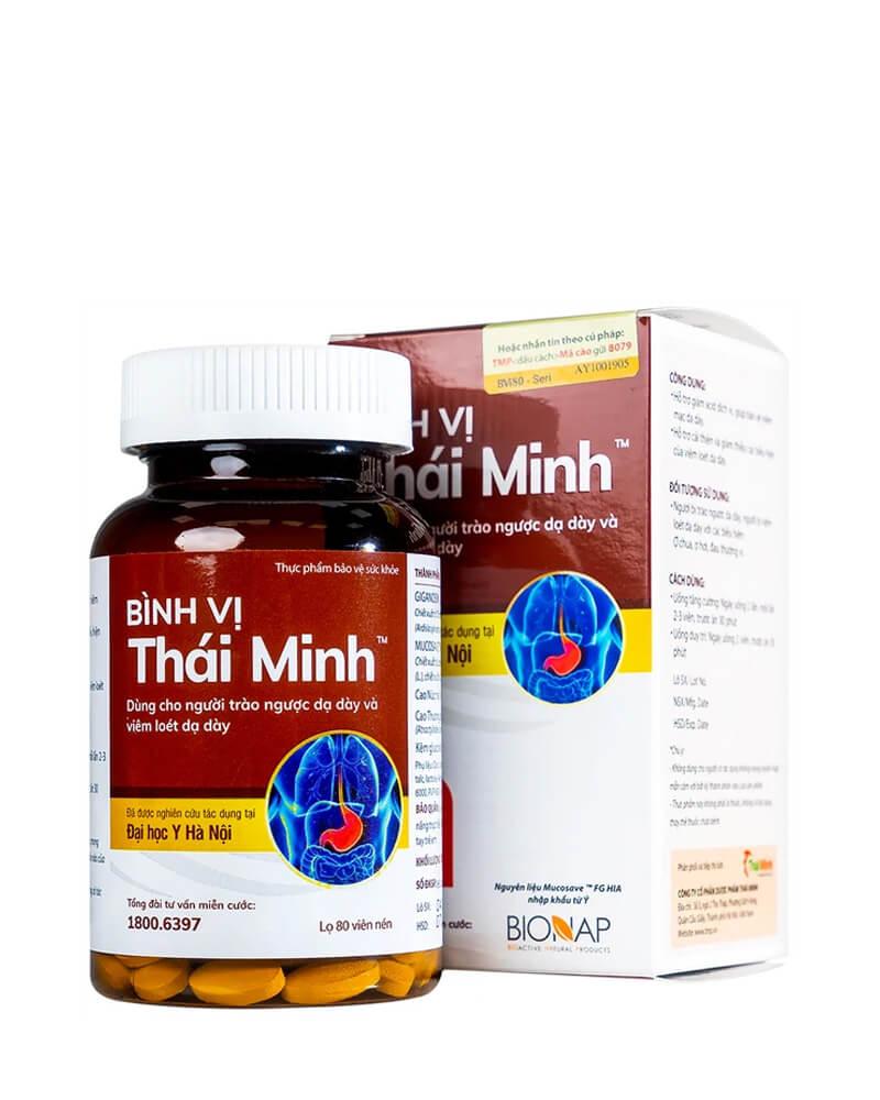Viên uống Bình Vị Thái Minh dùng cho người trào ngược & viêm loét dạ dày