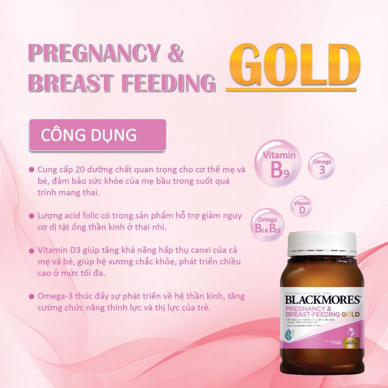 Viên uống Blackmores Pregnancy And Breast – Feeding Gold