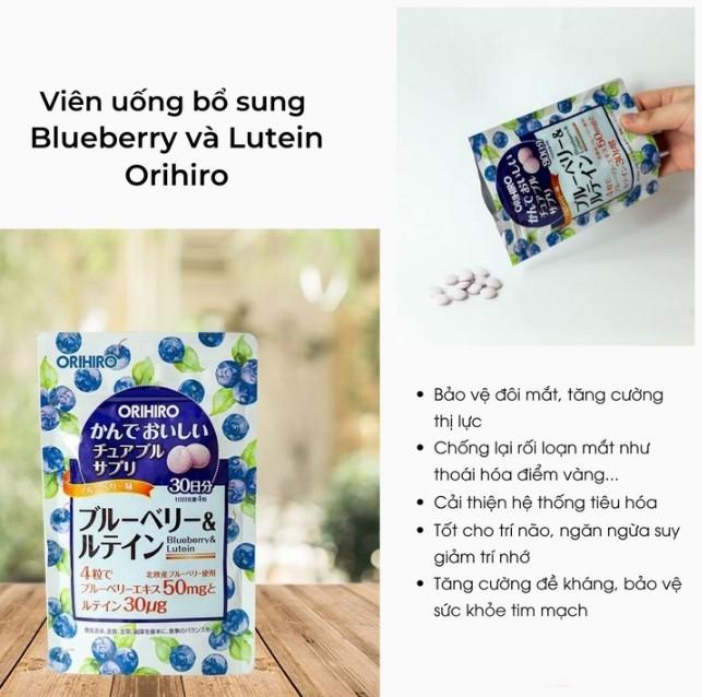 Viên uống bổ mắt việt quất Blueberry Orihiro 120 viên