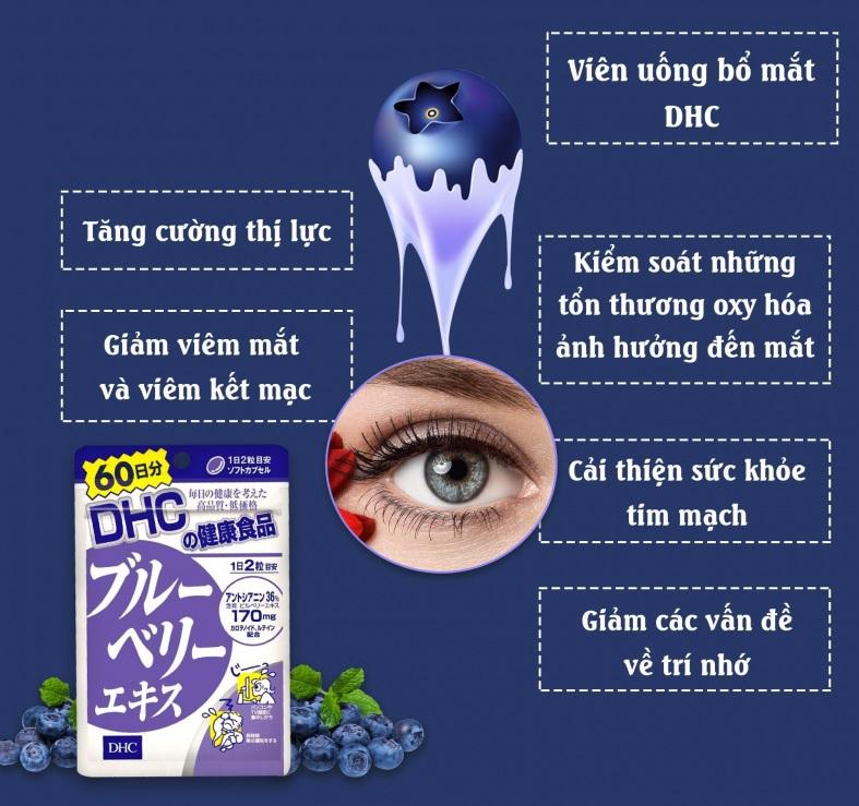 Viên uống bổ mắt việt quất DHC Blueberry Extract