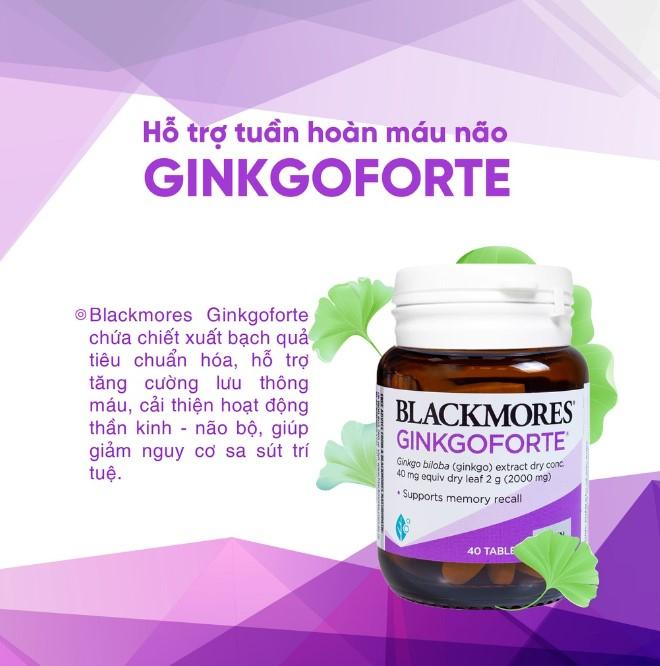 Viên uống bổ não, tăng cường trí nhớ Ginkgoforte Blackmores Úc