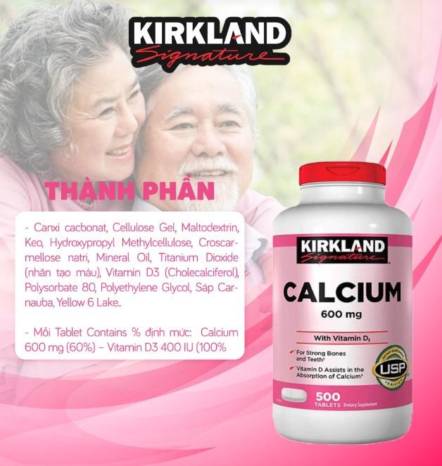 Viên bổ sung Calcium + D3 của Kirkland