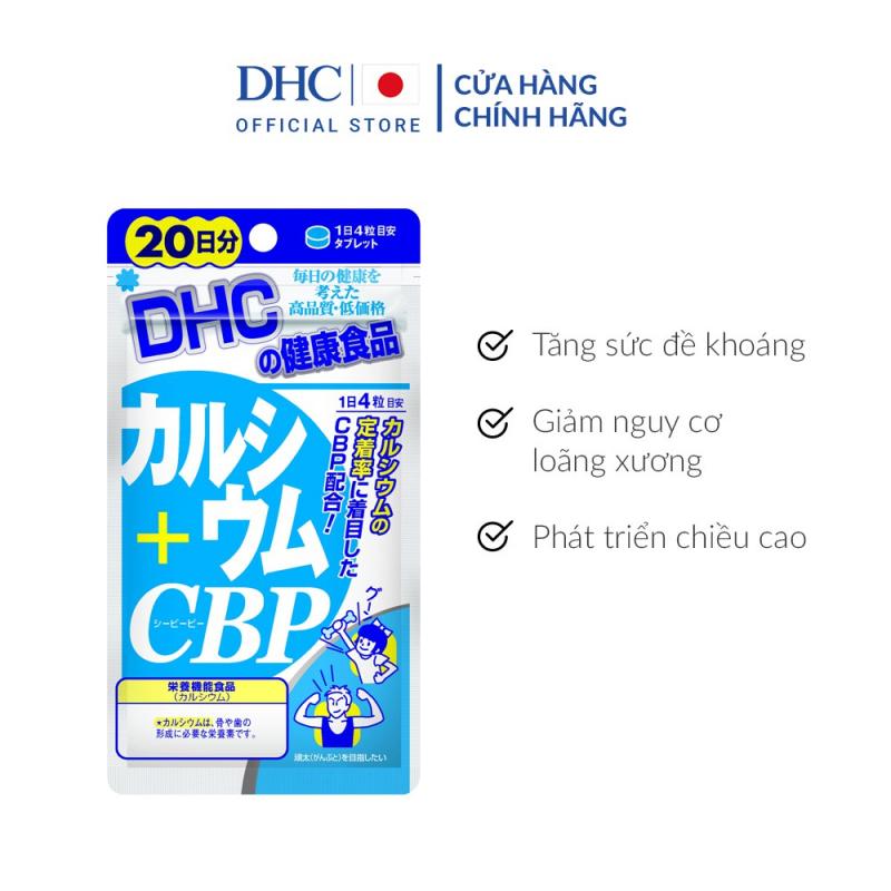 Viên uống bổ sung Canxi DHC Calcium + CBP 20 ngày