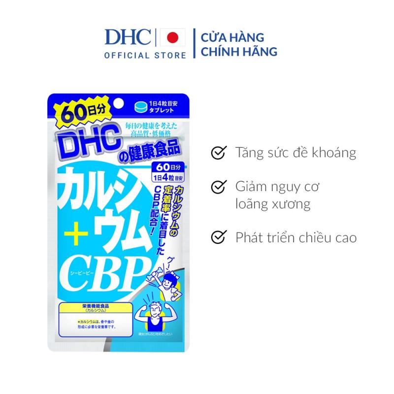 Viên uống bổ sung Canxi DHC Calcium + CBP 60 ngày