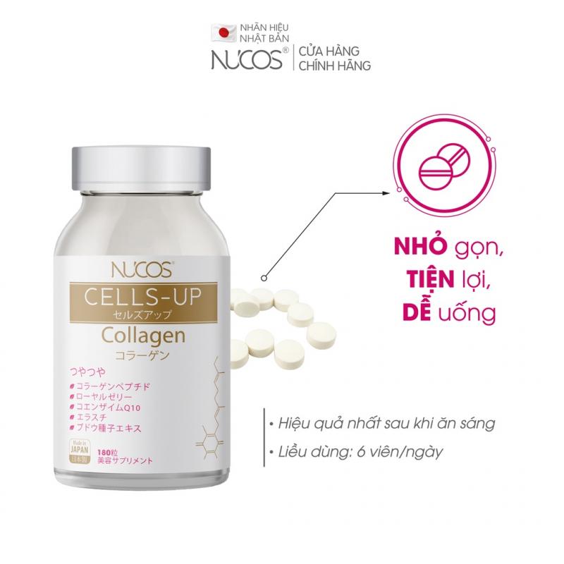 Viên uống bổ sung Collagen Nhật Bản Nucos Cells-Up 180 Viên