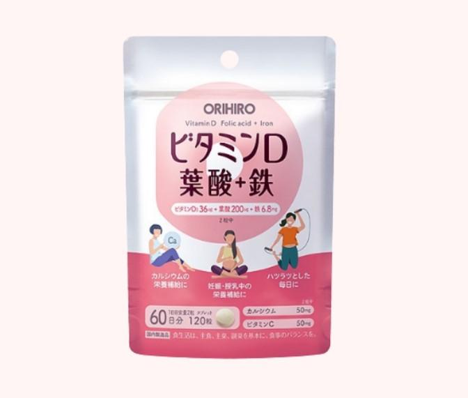 Viên uống bổ sung vitamin D axit folic sắt Orihiro
