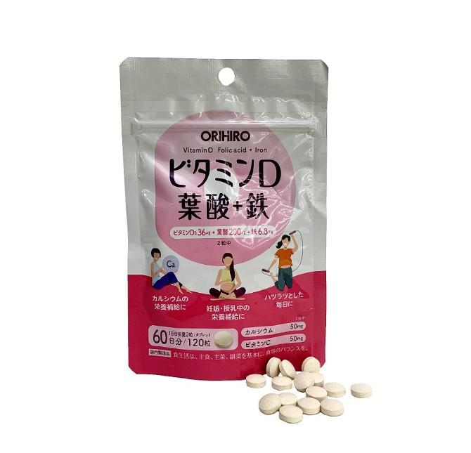 Viên uống bổ sung vitamin D axit folic sắt Orihiro