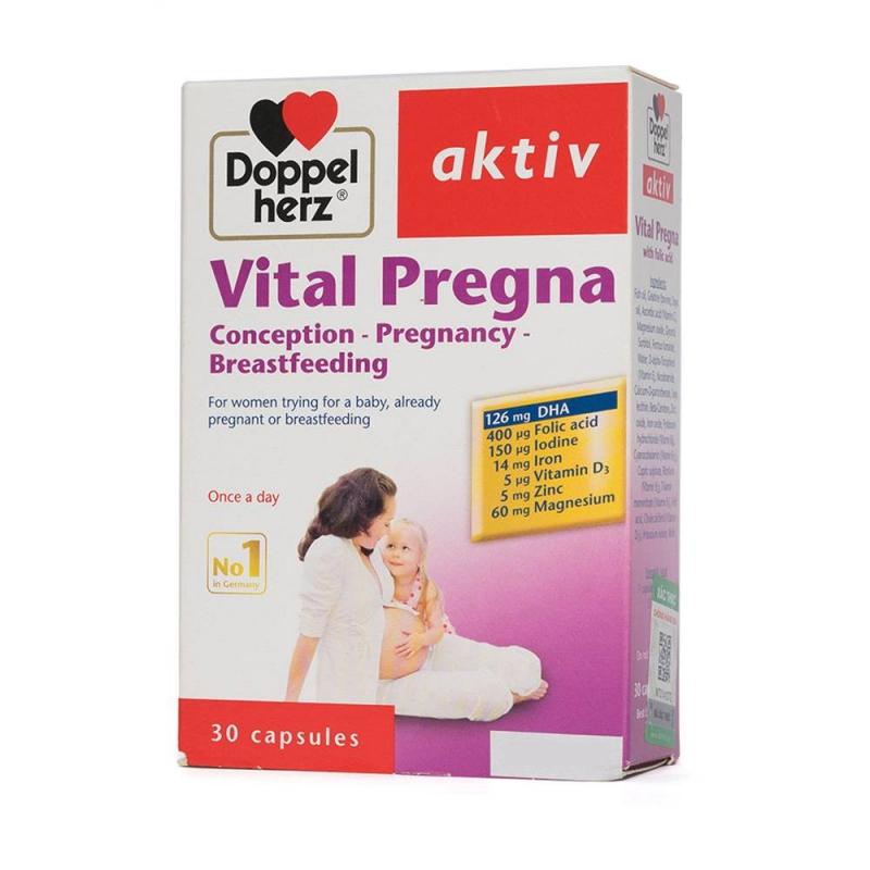 Viên uống bổ sung Vitamin và khoáng chất cho bà bầu Doppelherz Aktiv Vital Pregn