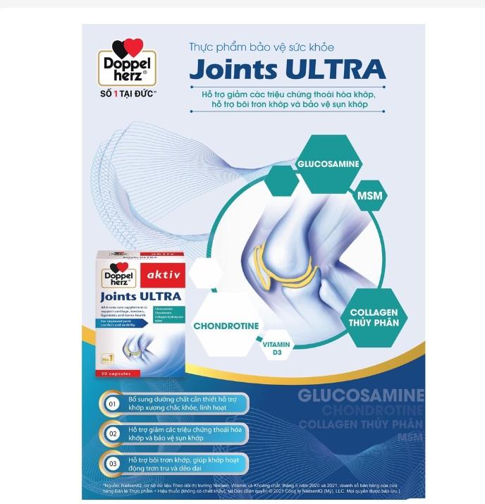 Viên uống cải thiện chức năng khớp và ngăn sự tiến triển thoái hóa Doppelherz Aktiv Joints Ultra