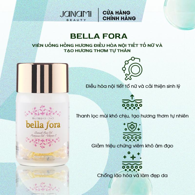 Viên uống cải thiện nội tiết nữ sau sinh và tạo hương thơm cơ thể tự thân Bella Fora Nhật Bản