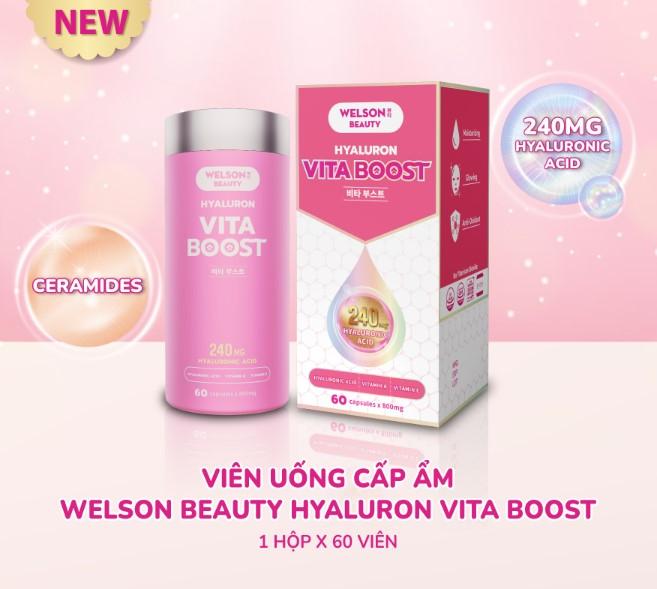 Viên uống cấp ẩm Welson Beauty Hyaluron Vita Boost