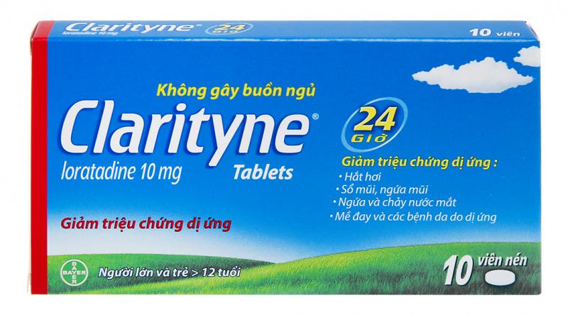 Viên uống chống  dị ứng Clarityne được dùng với liều thông thường là 10mg