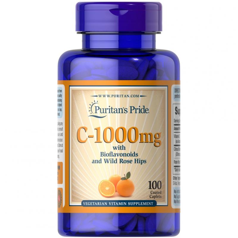 Viên uống chống lão hóa - Tăng sức đề kháng - đẹp da ngừa thâm puritan's Pride vitamin C 1000mg 250v