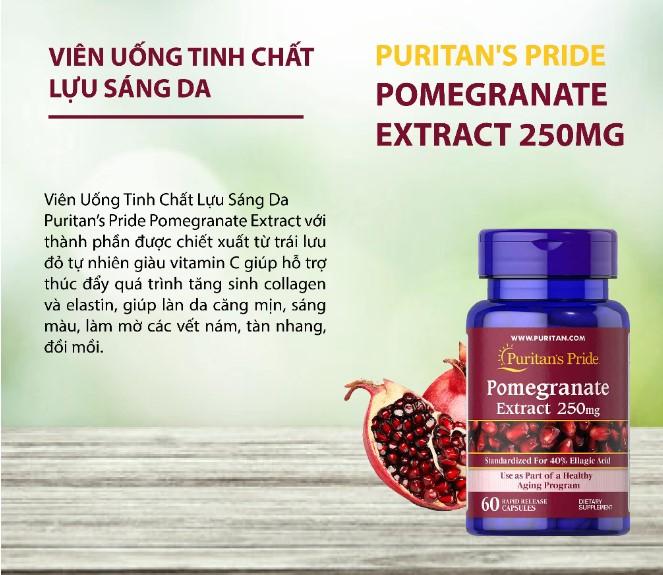 Viên uống chống nắng nội sinh Puritan's Pride Pomegranate Extract 250mg
