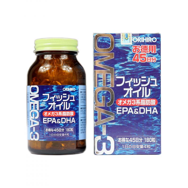 Viên uống dầu cá Omega-3 hỗ trợ tim mạch Orihiro 180 viên