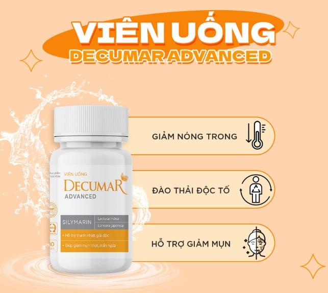 Viên uống Decumar Advanced ngừa mụn, giảm nhờn