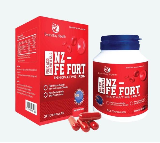 Viên uống Everyday Health NZ - Fe Fort bổ sung sắt hữu cơ nano sắt hỗ trợ điều trị bệnh thiếu máu