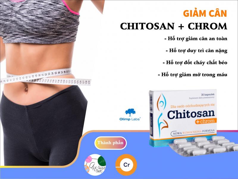 Viên uống giảm cân Chitosan giúp eo thon gọn, hạ mỡ máu, ngăn ngừa các bệnh tim mạch huyết áp