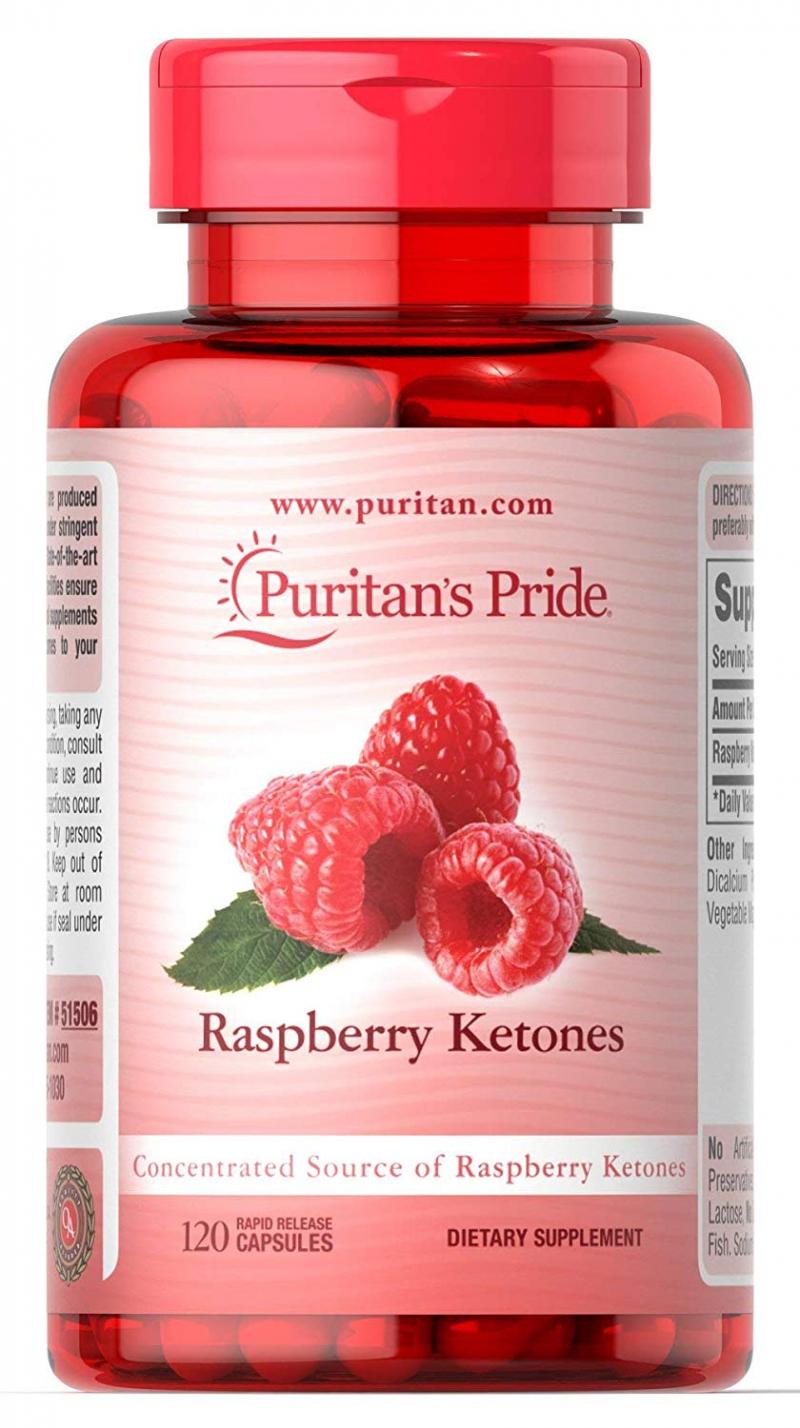 Viên uống giảm cân, đẹp da của Puritan's Pride Raspberry Ketones