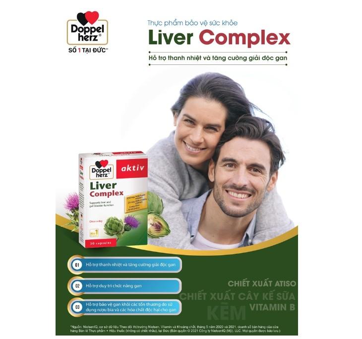 Viên uống hỗ trợ giải độc gan, hạ men gan Doppelherz Aktiv Liver Complex