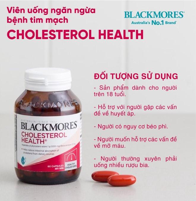 Viên uống hỗ trợ giảm mỡ máu Blackmores Cholesterol Health