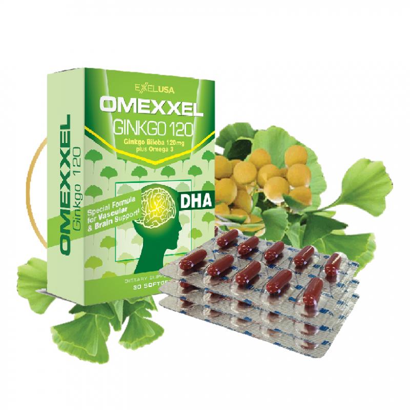 Viên uống hoạt huyết dưỡng não Omexxel Ginkgo 120 ( 30 viên)