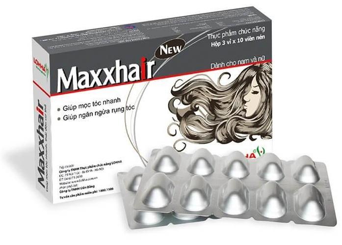 Viên uống Maxxhair hỗ trợ mọc tóc, giảm rụng tóc