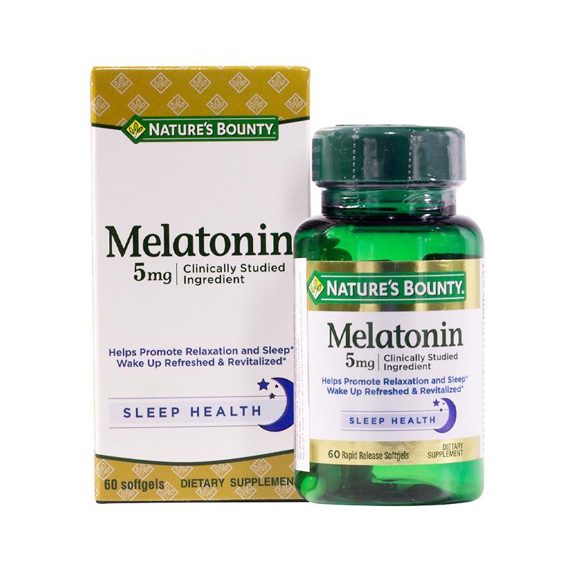 Viên uống Nature's Bounty Melatonin 5mg hỗ trợ cải thiện giấc ngủ