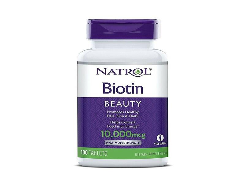 Viên uống mọc tóc, giảm gãy rụng Natrol Biotin 10,000mcg Maximum Strength