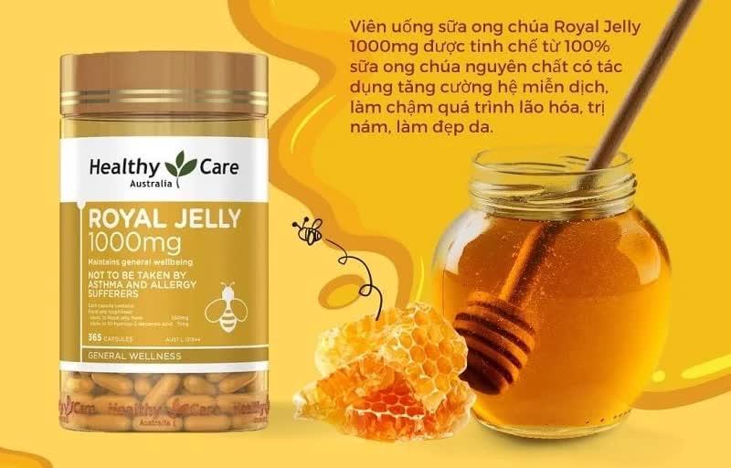Viên uống sữa ong chúa Healthy Care Royal Jelly