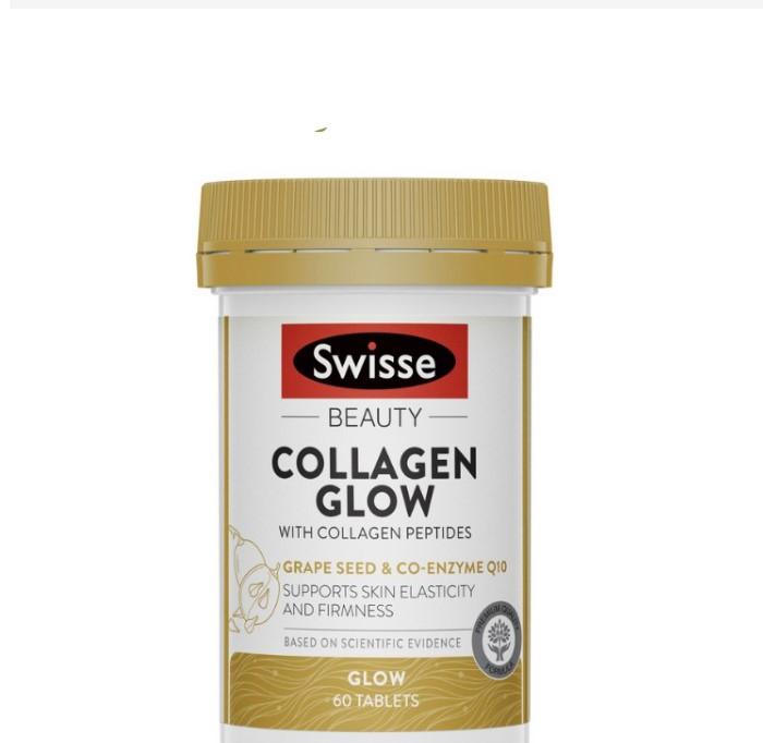 Viên uống Swisse Beauty Collagen Glow With Collagen Peptides