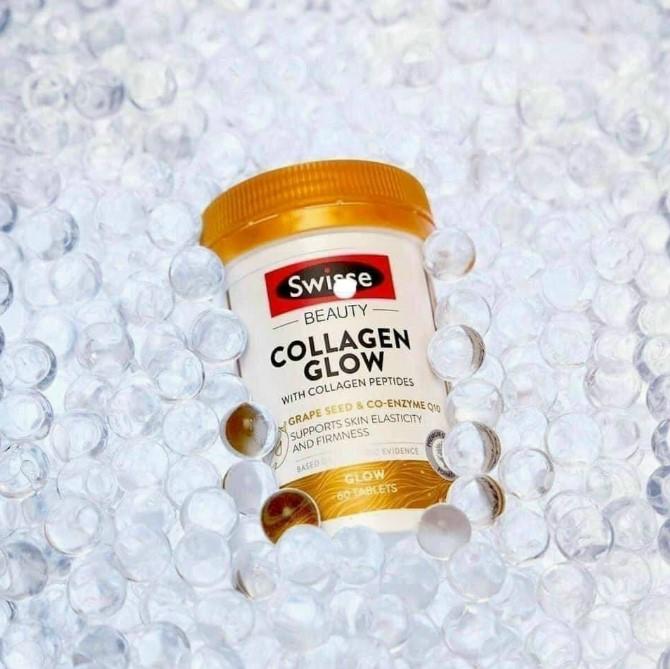 Viên uống Swisse Beauty Collagen Glow With Collagen Peptides