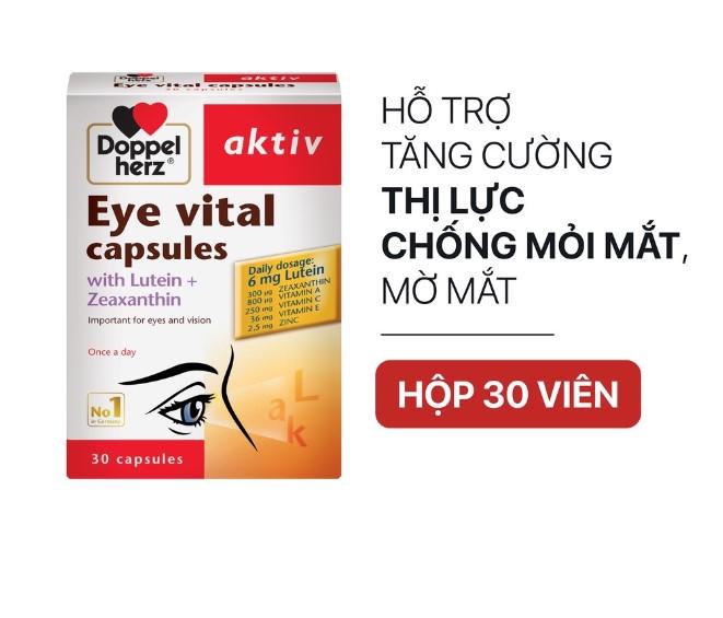 Viên uống tăng cường thị lực, chống mỏi mắt Doppelherz Aktiv Eye Vital Capsules