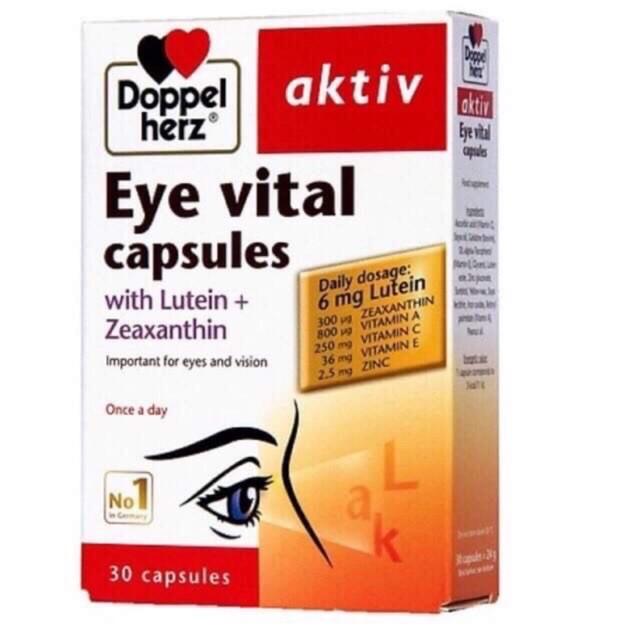 Viên uống tăng cường thị lực, chống mỏi mắt Doppelherz Aktiv Eye Vital Capsules