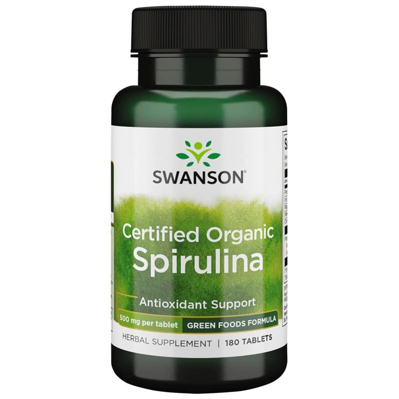 Viên uống tảo Swanson Certified Organic Spirulina