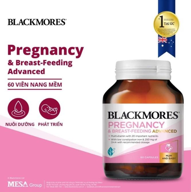 Viên uống vitamin tổng hợp cho bà bầu và sau sinh Blackmores Pregnancy & Breast-Feeding Gold