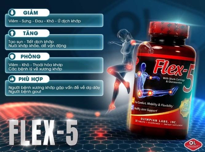 Viên uống xương khớp  Olympian Labs Flex-5