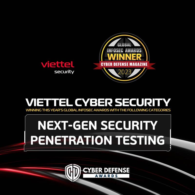 Viettel Cyber Security lọt top 10% công ty được vinh danh tại giải thưởng Global Infosec Awards 2023