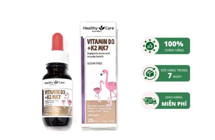 Vitamin D3 + K2 MK7 Healthy Care