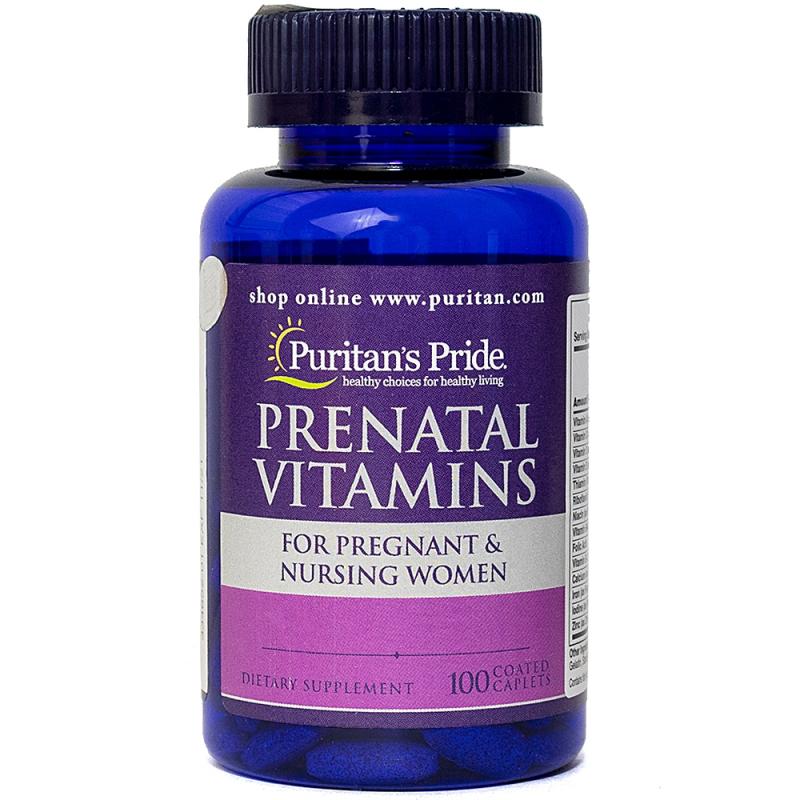 Vitamin khoáng chất tổng hợp cho bà bầu và phụ nữ cho con bú1 viên/ngày Puritan Pride Prenatal Vitamins