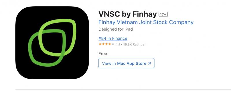 VNSC by Finhay trên điện thoại IOS