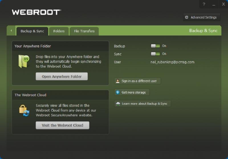 Giao diện Webroot