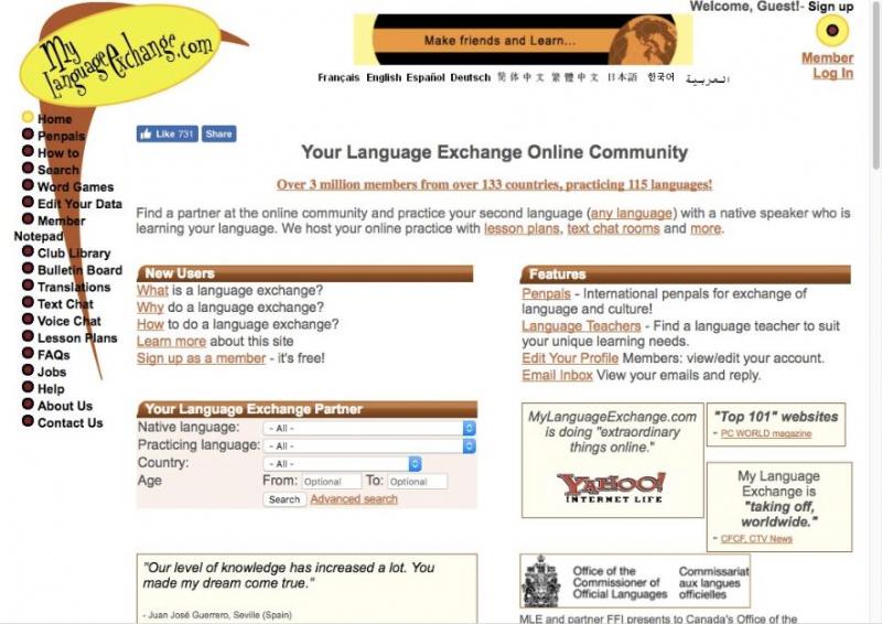 Website: My Language Exchange