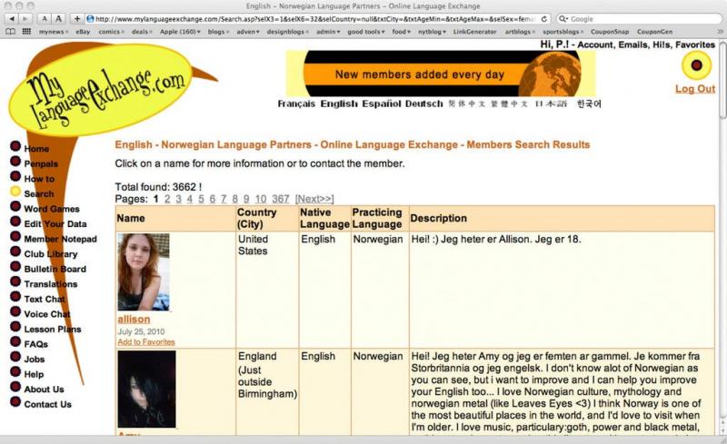 Website: My Language Exchange