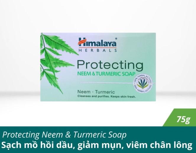 Xà phòng giảm mụn cơ thể Himalaya Neem Turmeric Soap
