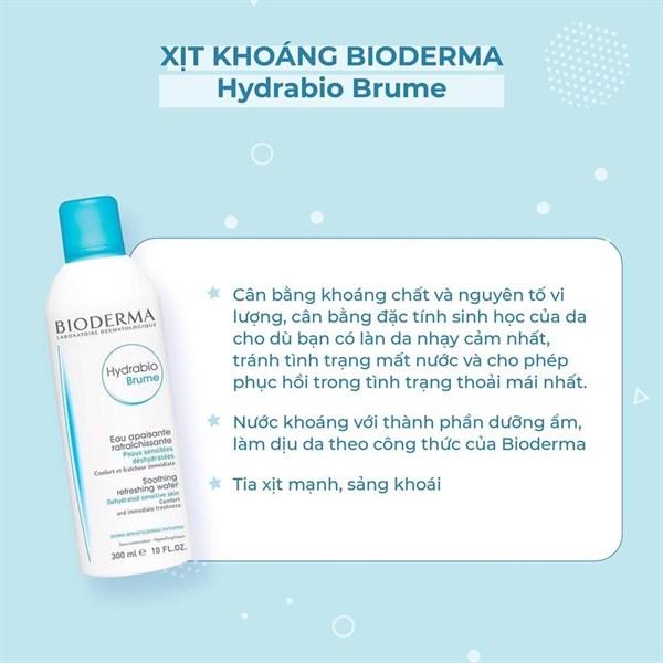Xịt khoáng Bioderma Hydrabio Brume Soothing Refreshing