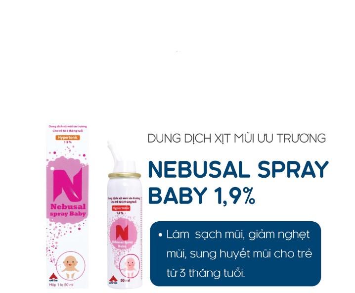 Xịt mũi cho bé Nebusal Spray Baby 1,9%
